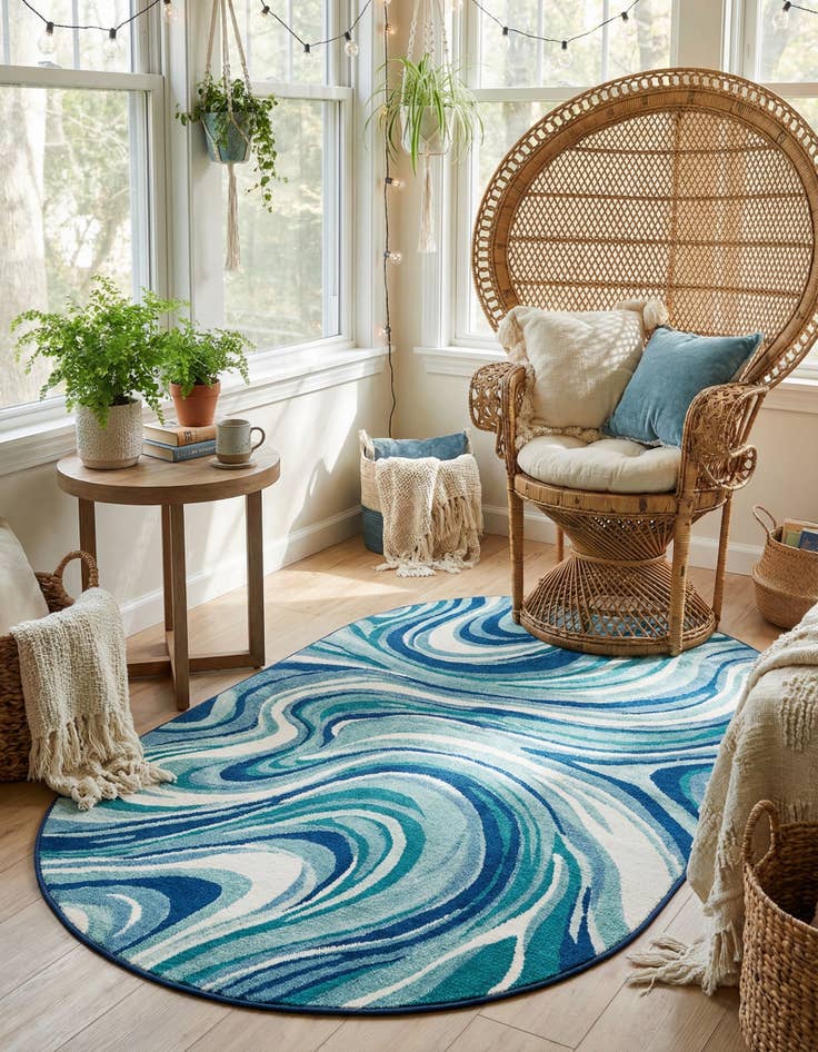 Detail image of 5' x 8' Oasis Oval Rug