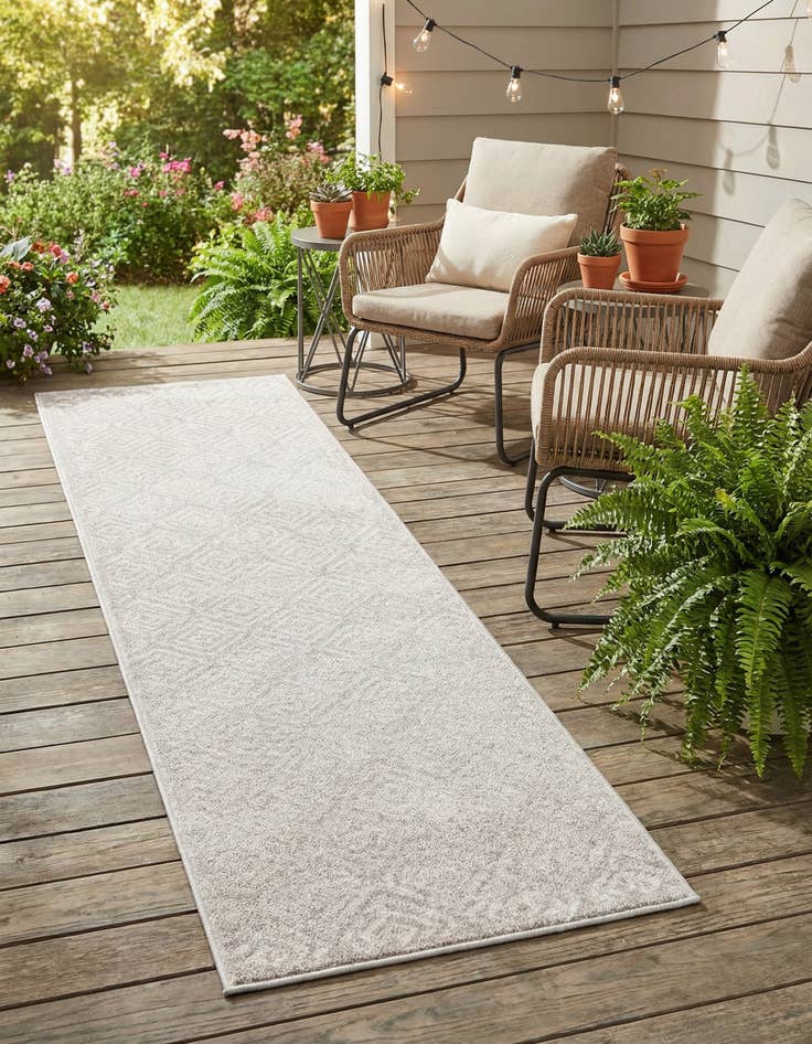 Detail image of 2' x 8' Easy-Clean Sabrina Soto Indoor / Outdoor Runner Rug