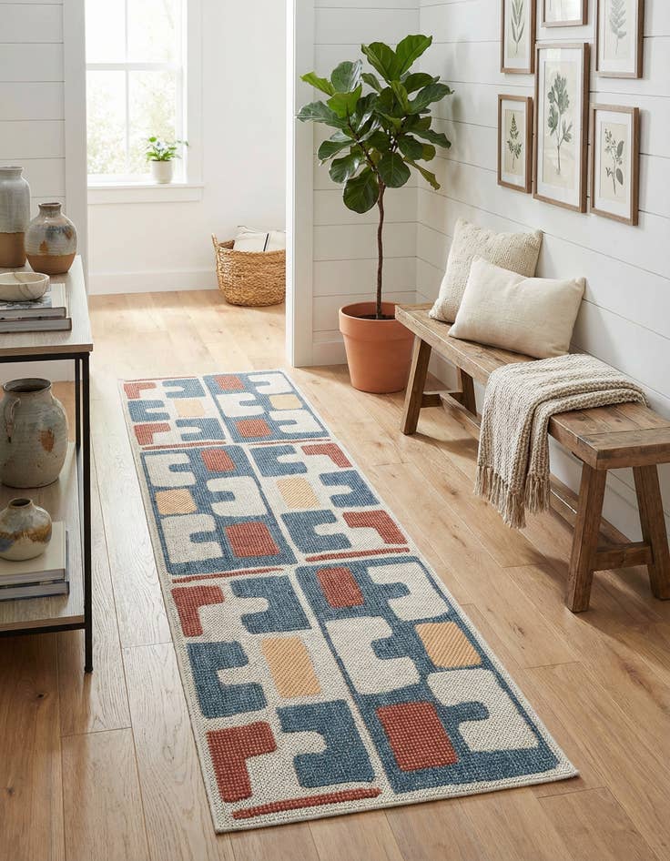 Detail image of 2' x 8'  Washable Baja Indoor / Outdoor Runner Rug