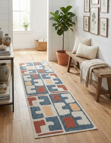 2' x 8' Easy-Clean Baja Indoor / Outdoor Runner Rug