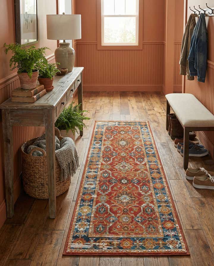 2' x 5' Easy-Clean Traditional Indoor / Outdoor Runner Rug