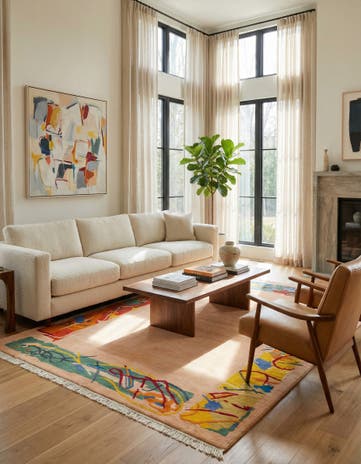 5' 7 x 8' 1 Hand Knotted Nepal Wool Rug