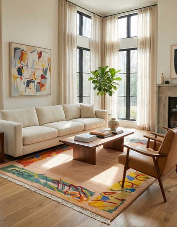 5' 7 x 8' 1 Hand Knotted Nepal Wool Rug