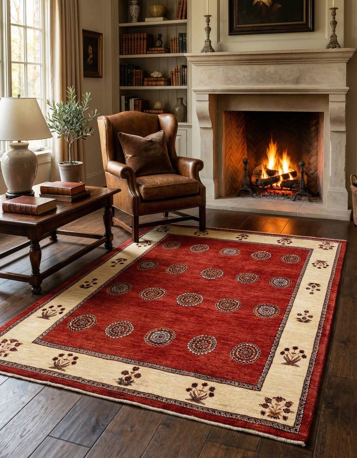 Detail image of 5' 3 x 7' 1 Luribaft Wool Rug