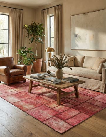 6' 10 x 9' 2 Hand Knotted Ultra Vintage Persian Wool Rug