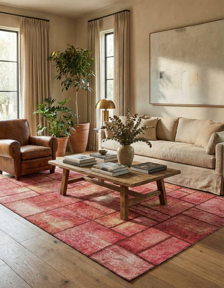 Detail image of 6' 10 x 9' 2 Hand Knotted Ultra Vintage Persian Wool Rug