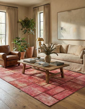 6' 10 x 9' 2 Hand Knotted Ultra Vintage Persian Wool Rug