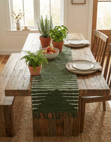 1' 2 x 5' 1 Hand Woven Chindi Cotton Table Runner Rug