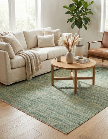 4' 10 x 6' 7 Hand Woven Kilim Modern Wool Rug