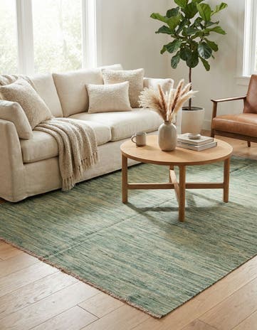 4' 10 x 6' 7 Hand Woven Kilim Modern Wool Rug