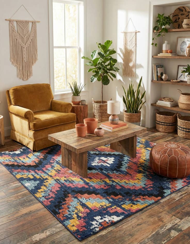 Detail image of 5' 3 x 5' 3 Tagine Square Rug