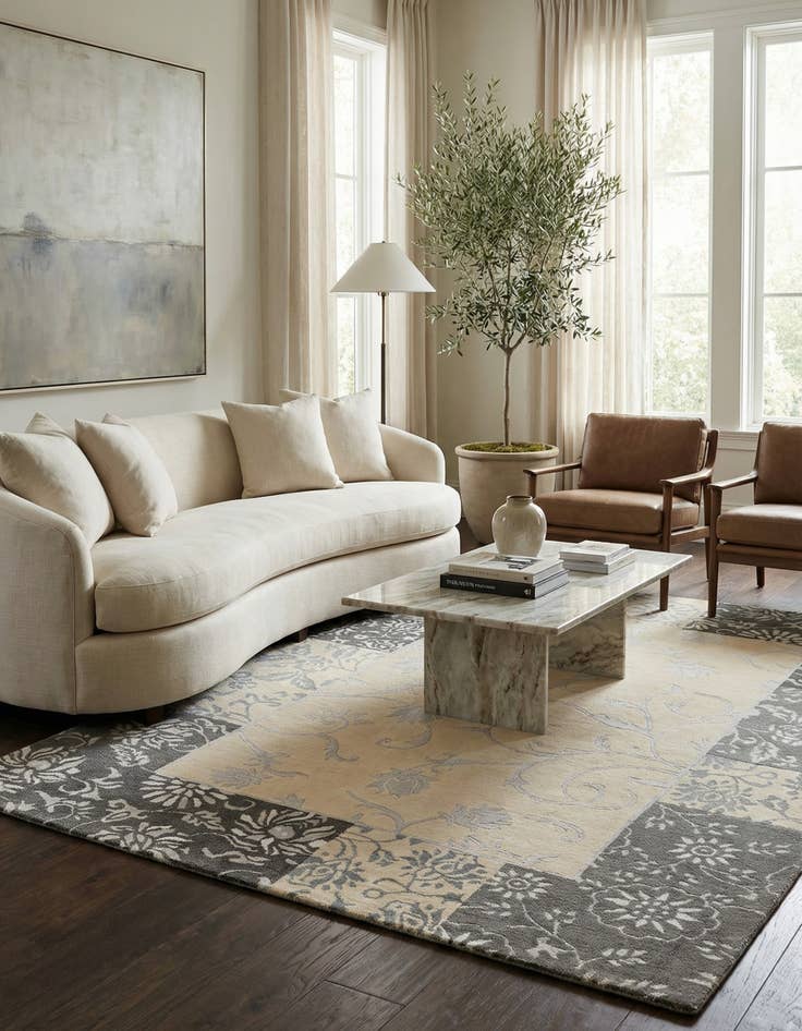 Detail image of 5' 10 x 7' 10  Hand Knotted Darya Wool Rug