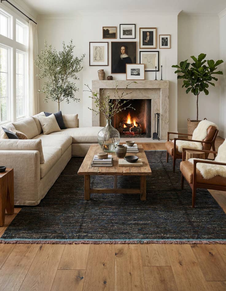 Detail image of 7' 7 x 10' 3  Hand Knotted Moroccan Wool Rug