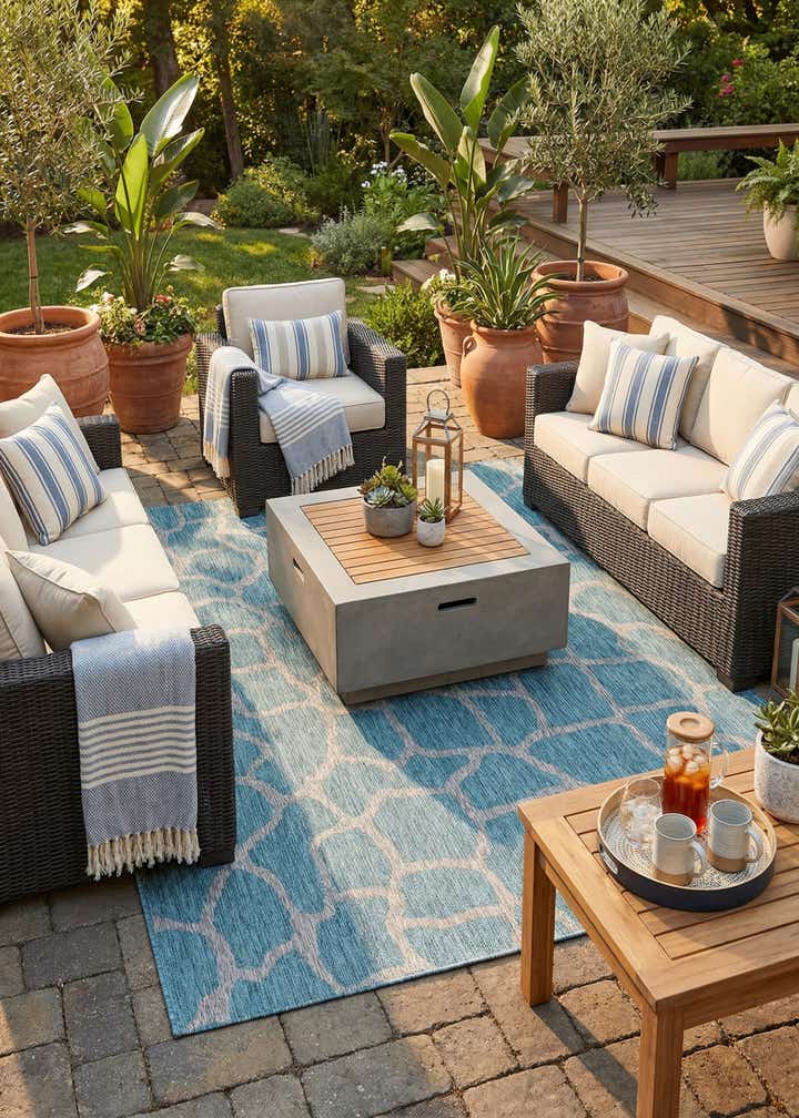 7' 10 x 11' Easy-Clean Safari Indoor / Outdoor Rug