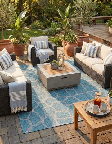 7' 10 x 11' Easy-Clean Safari Indoor / Outdoor Rug
