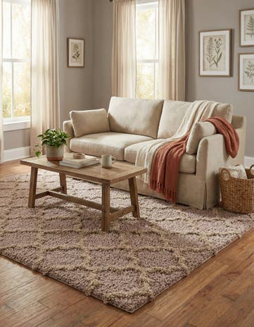 5' x 8' Lattice Shag Rug
