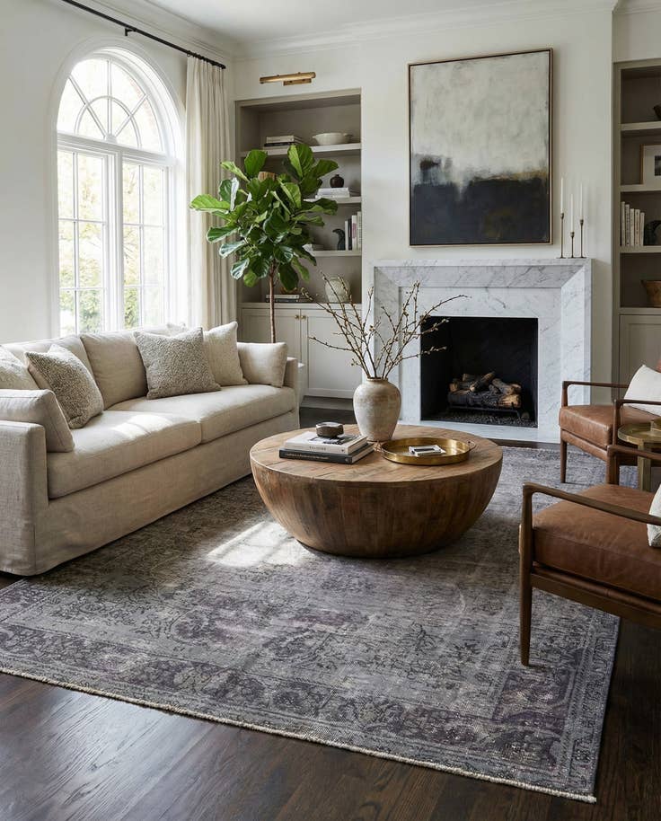 Detail image of 6' 4 x 9' 7 Hand Knotted Ultra Vintage Persian Wool Rug