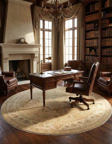 9' 6 x 9' 6 Kaizar Wool Round Rug