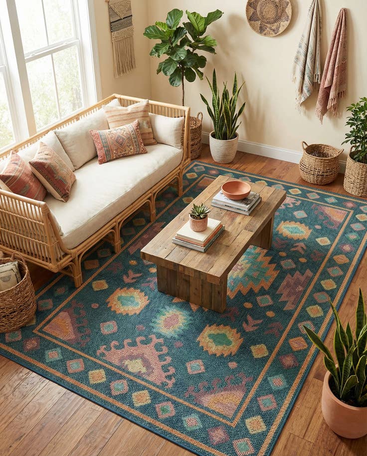 Detail image of 5' 3 x 8' Easy-Clean Baja Indoor / Outdoor Rug