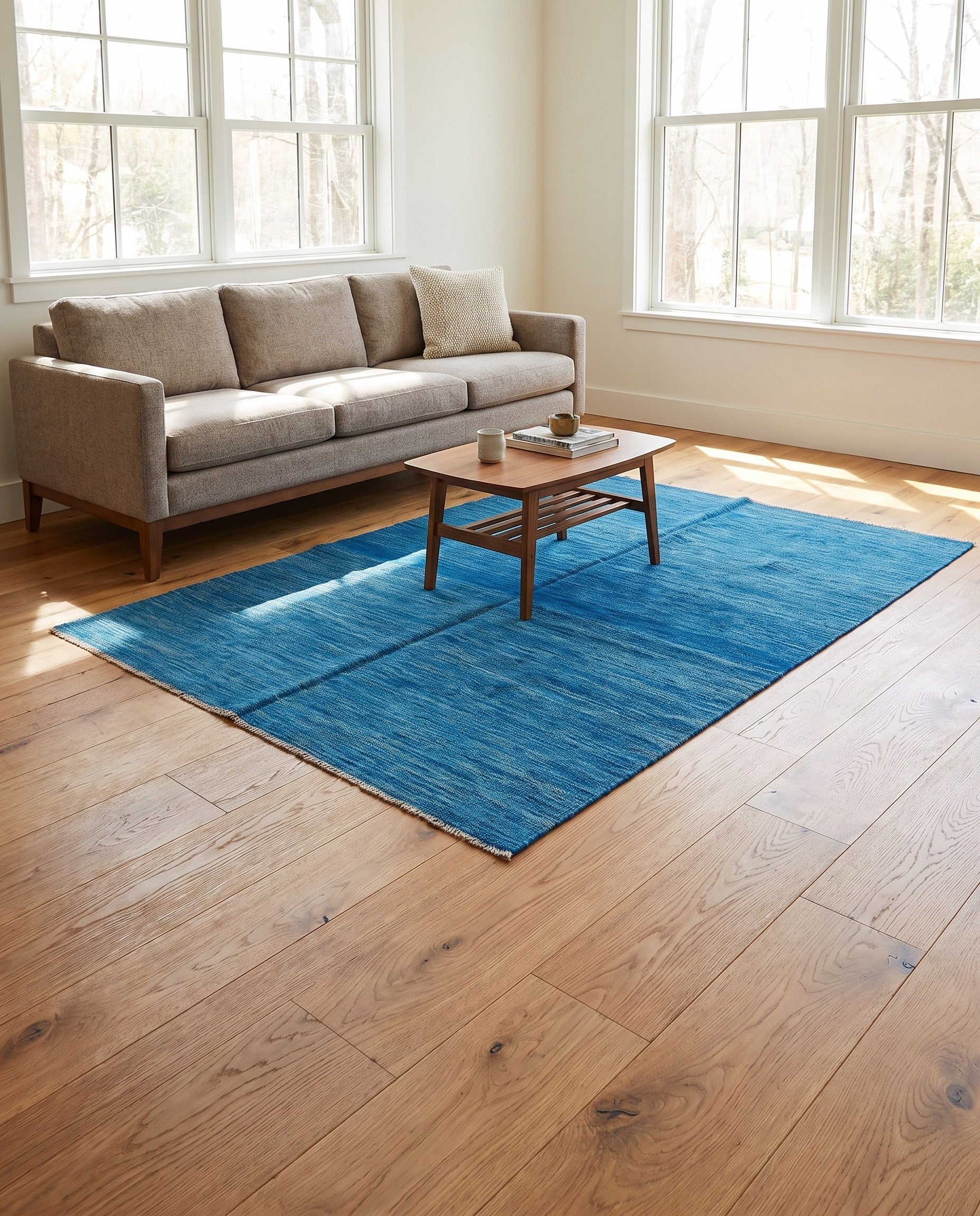 5' 2 x 6' 8 Hand Woven Kilim Modern Wool Rug