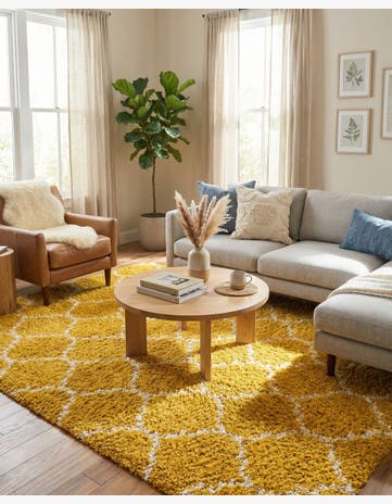 9' x 12' Trellis Shag Rug