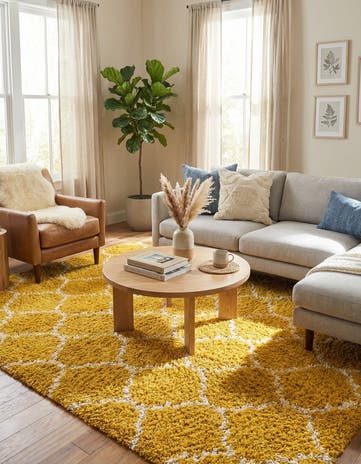 9' x 12' Lattice Shag Rug