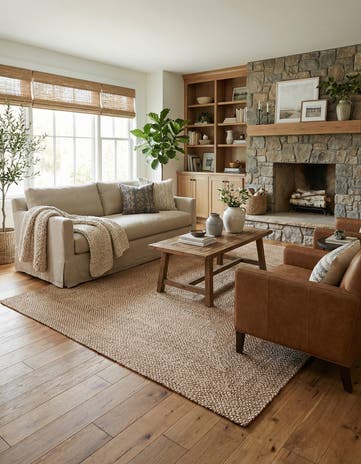 9' x 12' Handmade Tweed Braided Jute Rug