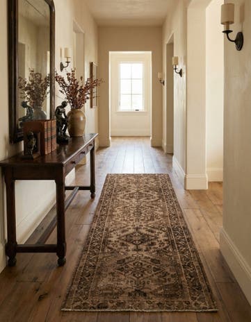 3' 4 x 8' 9 Hand Knotted Ultra Vintage Persian Wool Runner Rug