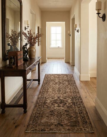 3' 4 x 8' 9 Hand Knotted Ultra Vintage Persian Wool Runner Rug