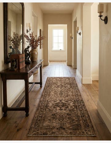 3' 4 x 8' 9 Hand Knotted Ultra Vintage Persian Wool Runner Rug