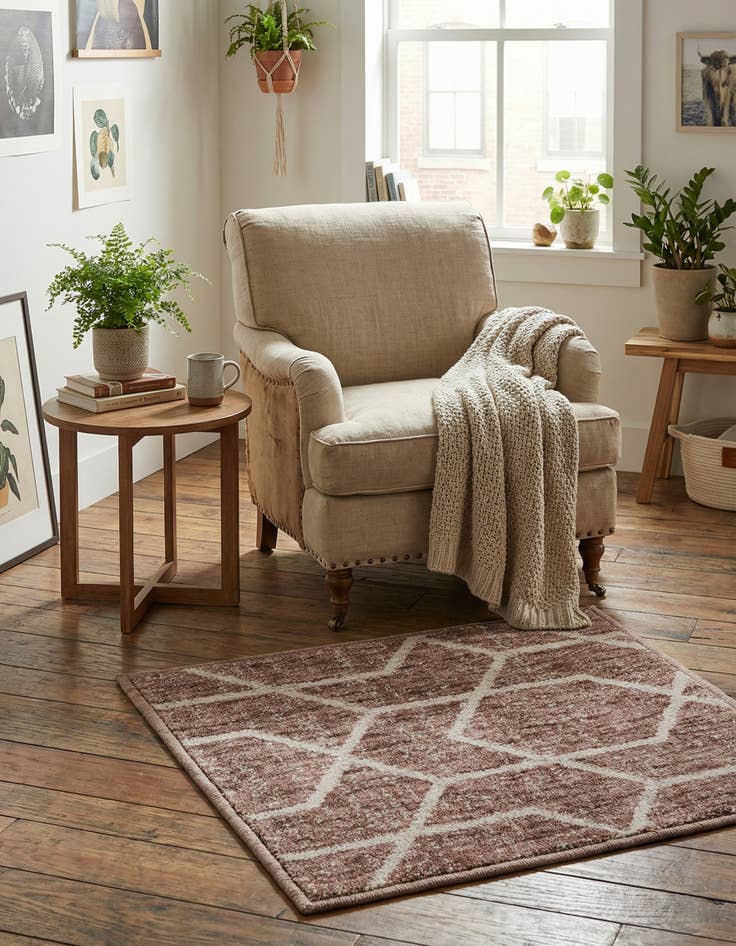 Detail image of 1' 4 x 1' 4 Eco Trellis Sample Rug
