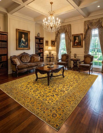 8' 1 x 10' 10 Kashan Wool Rug