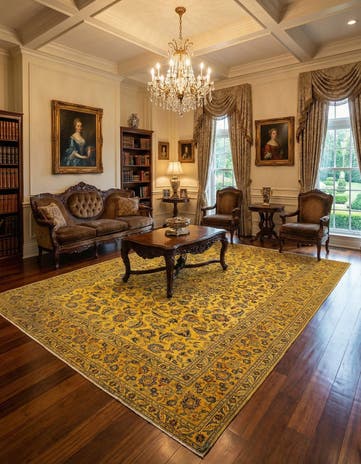 8' 1 x 10' 10 Kashan Wool Rug