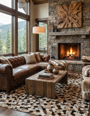 5' x 7' 10 Cowhide - Patchwork Rug