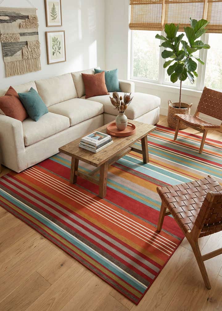9' x 12' Easy-Clean Modern Indoor / Outdoor Rug