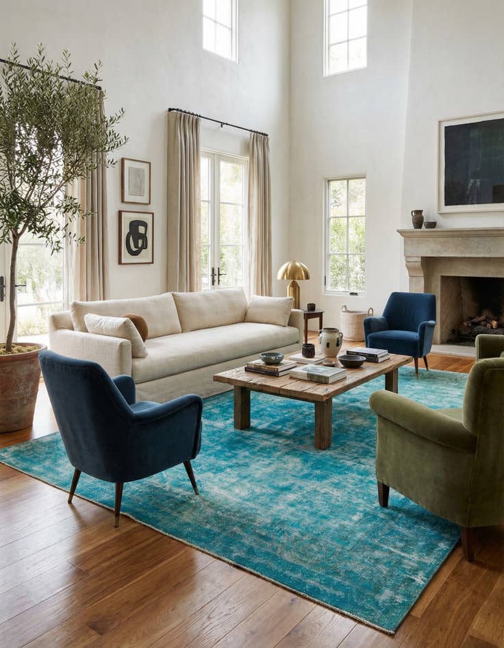 Detail image of 9' 7 x 13'  Hand Knotted Ultra Vintage Persian Wool Rug