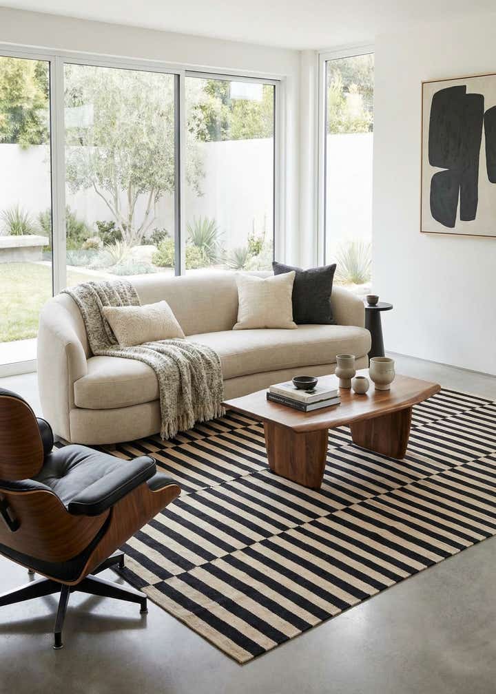 8' 4 x 9' 8 Hand Woven Kilim Modern Wool Rug