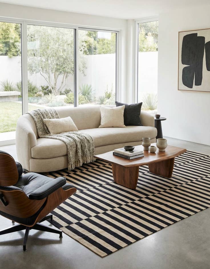 Detail image of 8' 4 x 9' 8 Hand Woven Kilim Modern Wool Rug