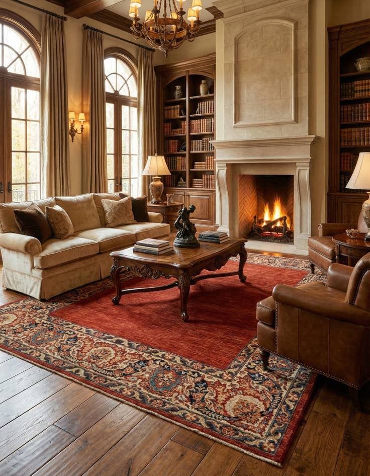 Detail image of  8' 1 x 11' 1 Ziegler Wool Rug