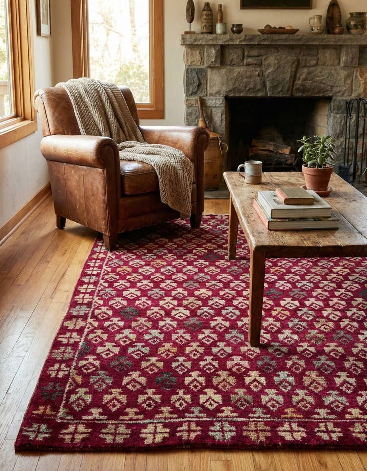 Detail image of 4' 1 x 5' 10  Hand Knotted Balouch Wool Rug