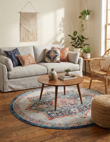Blue Budapest Round Rug