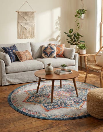 Blue Budapest Round Rug