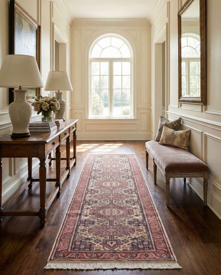 3' 1 x 9' 7 Hand Knotted Jaipur Wool Runner Rug
