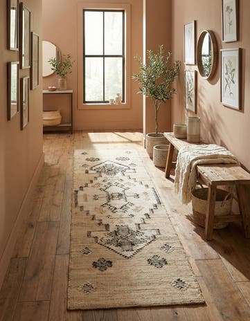 2' x 8' Hand Woven Kala Handwoven Jute Runner Rug