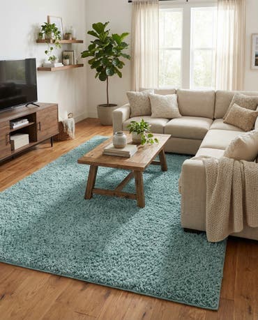  9' 10 x 14' Comfort Solid Shag Rug