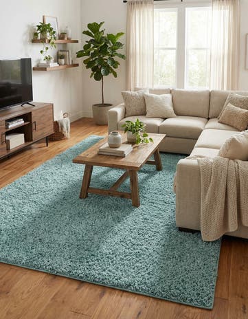 9' 10 x 14' Comfort Solid Shag Rug