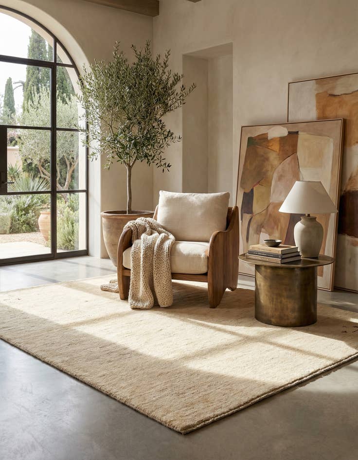 Detail image of 5' 1 x 6' 2 Hand Knotted Gabbeh Shouli Persian Wool Rug