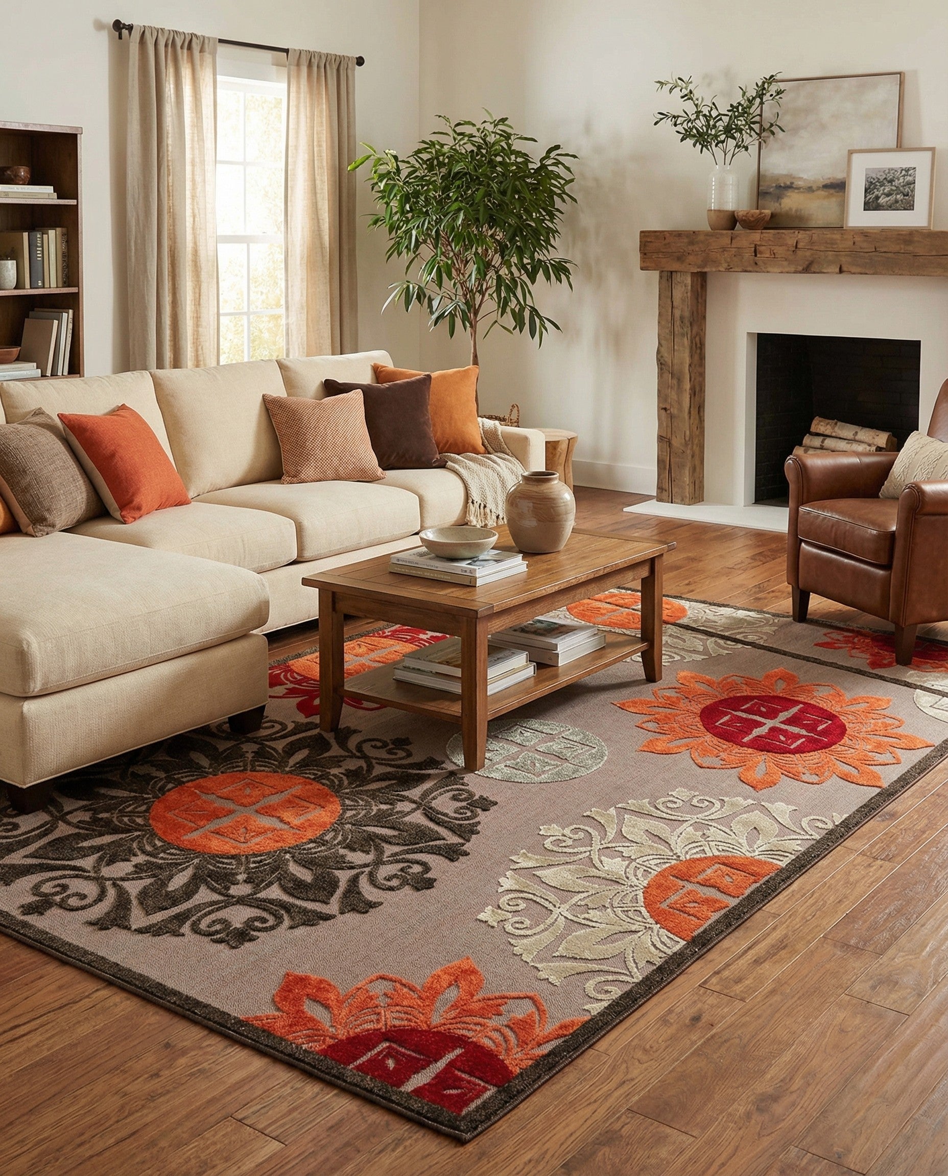 7' 10 x 11' Easy-Clean Modern Indoor / Outdoor Rug