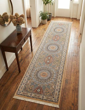 Beige Nain Design Runner Rug