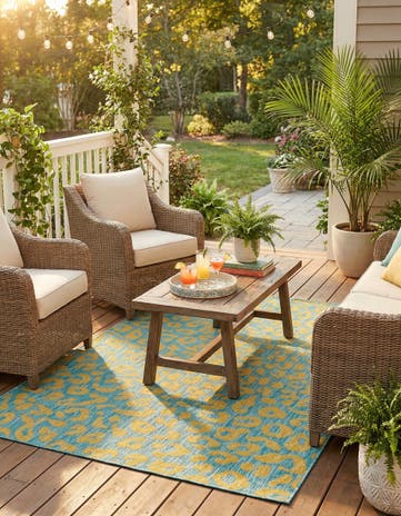 5' 3 x 8' Easy-Clean Safari Indoor / Outdoor Rug